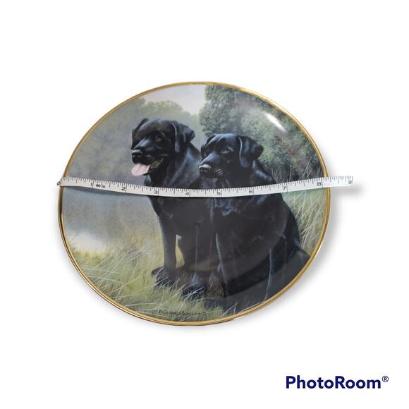 Franklin Mint SPORTING COMPANIONS Labrador Dogs Collector Plate by Nigel Hemming - Picture 5 of 5